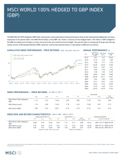 MSCI World 100% Hedged to GBP Index