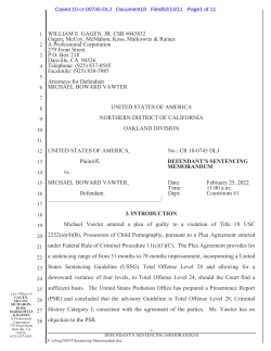 Sentencing Memo