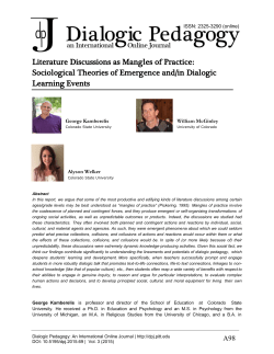 Literature Discussions as Mangles of Practice: Sociological Theories