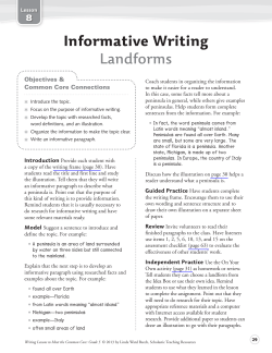 Informative Writing Landforms