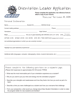 Orientation Leader Application