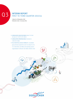 Q3 INTERIM REPORT FIRST TO THIRD QUARTER 2015/16