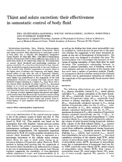 Thirst and solute excretion: their effectiveness in