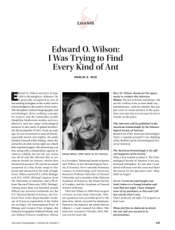Edward O. Wilson: I Was Trying to Find Every Kind of Ant