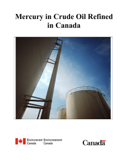 Mercury in Crude Oil Refined in Canada