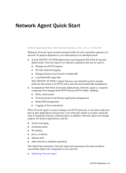 Network Agent Quick Start