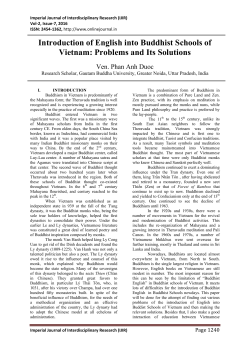 Introduction of English into Buddhist Schools of Vietnam