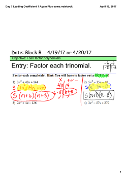 Day 7 Leading Coefficient 1 Again Plus some.notebook
