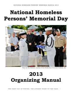 National Homeless Persons` Memorial Day