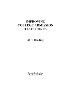 ACT Reading Student