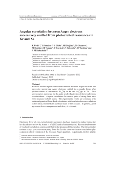 Angular correlation between Auger electrons successively