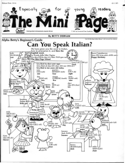 Can You Speak Italian?