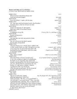 Romeo and Juliet ACT 2, SCENE 4 [A street, noon. BENVOLIO