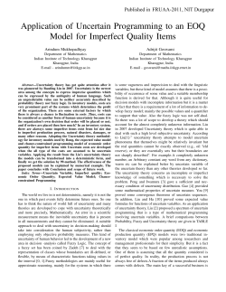 Application of Uncertain Programming to an EOQ Model for