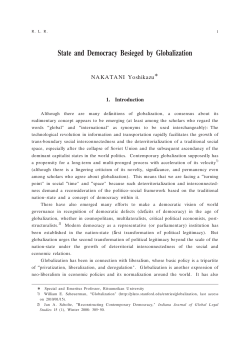 State and Democracy Besieged by Globalization
