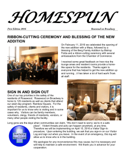 HOMESPUN March 2016 - Rosewood on Broadway