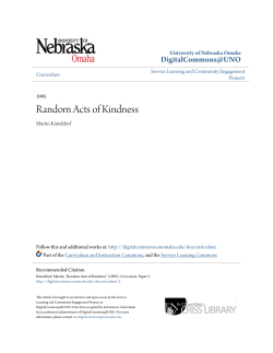 Random Acts of Kindness - DigitalCommons@UNO