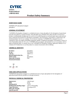 Product Safety Summary