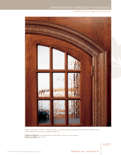 ORNAMENTALLY EMBOSSED&trade; MOULDINGS