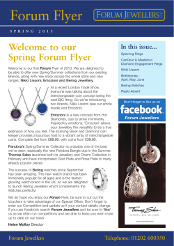 Forum Flyer FORUM JEWELLERS LT