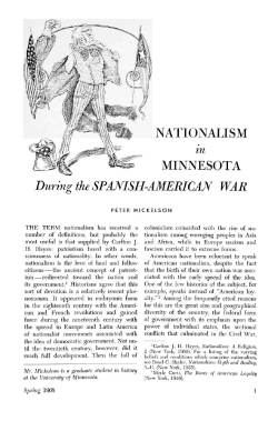 Nationalism in Minnesota during the Spanish