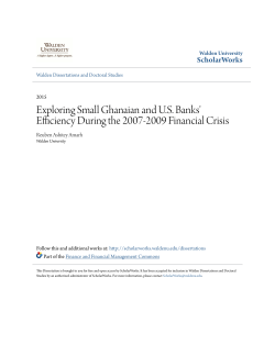 Exploring Small Ghanaian and US Banks` Efficiency