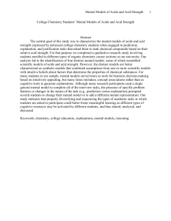 Making Decisions about Acid Strength