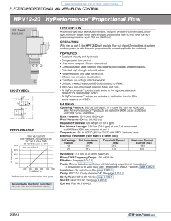 HPV12-20 HyPerformanceTM Proportional Flow