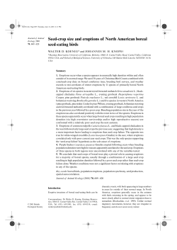 Seed-crop size and eruptions of North American boreal seed