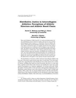 Distributive Justice in Intercollegiate Athletics