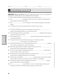 2-1 Guided Reading Activity 2-1