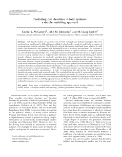 Predicting fish densities in lotic systems: a simple modeling