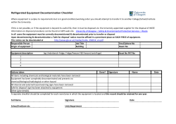 Equipment decontamination checklist