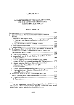Land Development, the Graham Doctrine, and the Extinction of