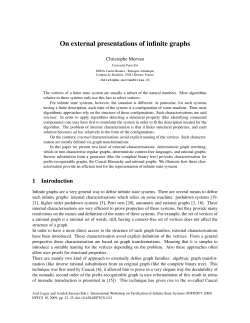 On external presentations of infinite graphs