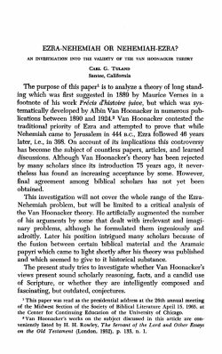 EZRA-NEHEMIAH OR NEHEMIAH-EZRA?