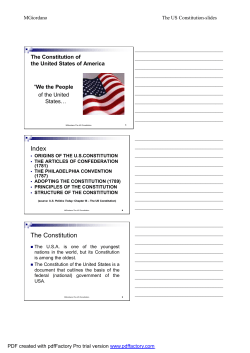 The US CONSTITUTION slides