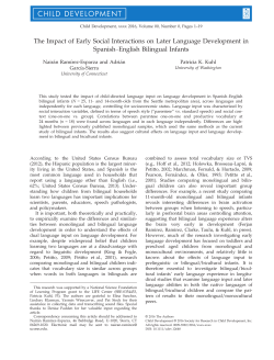 The Impact of Early Social Interactions on Later Language