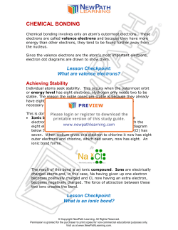 chemical bonding - NewPath Learning