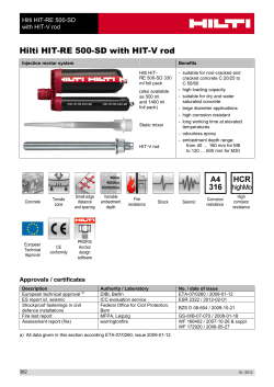 Hilti HIT-RE 500-SD with HIT