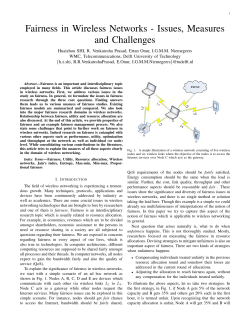 Fairness in Wireless Networks - Issues, Measures and Challenges