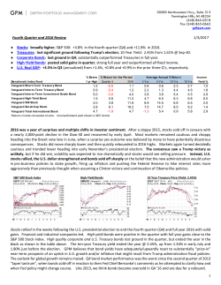 Fourth Quarter and 2016 Review 1/3/2017 Stocks: broadly higher