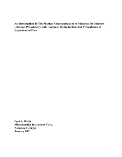 mercury paper - Micromeritics