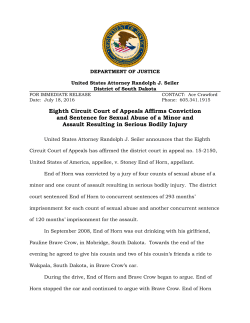 Eighth Circuit Court of Appeals Affirms Conviction and Sentence for