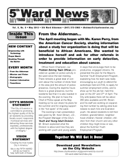 May 2013 - City of Evanston