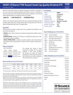 OUSM | O`Shares FTSE Russell Small Cap Quality Dividend ETF