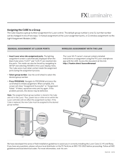 Luxor Cube Installation Sheet