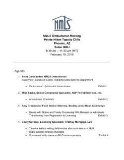 Agenda - NMLS Resource Center
