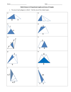 Math 8 Honors 5.5 Proportional Lengths and Areas of