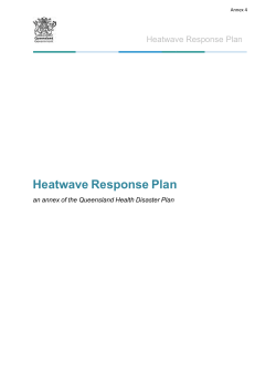 Queensland Health Heatwave Response Plan